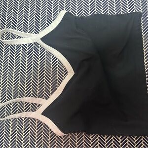 Black and White Strappy Top